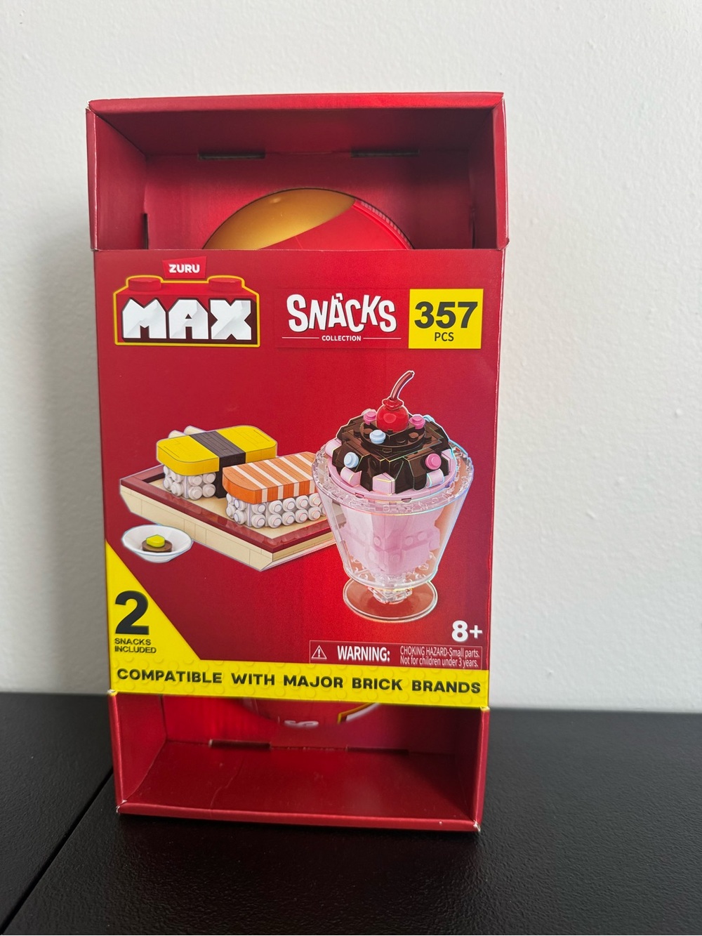 Zuru Max Premium Snacks Building Bricks Set 357 Pcs Sushi & Ice Cream Sundae